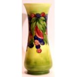 Moorcroft tapered vase with tube-line decoration, signed to base, H: 18 cm. P&P Group 2 (£18+VAT for