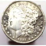 USA Morgan dollar 1881 New Orleans mint. P&P Group 1 (£14+VAT for the first lot and £1+VAT for