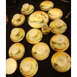 Large collection of Japanese Noritake hand painted teaware. Not available for in-house P&P.