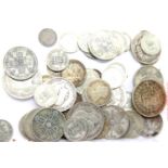 Mixed UK pre 1947 silver coinage, 272g. P&P Group 2 (£18+VAT for the first lot and £3+VAT for