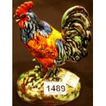 Anita Harris Cockerel, signed, H: 17 cm. P&P Group 2 (£18+VAT for the first lot and £3+VAT for