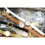 Assorted fashion wristwatches, pocket watch parts and dials etc. P&P Group 1 (£14+VAT for the