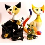 Four modern Goebel ceramic cats. P&P Group 2 (£18+VAT for the first lot and £3+VAT for subsequent