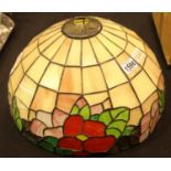 Large Tiffany style leaded lamp shade. Not available for in-house P&P.