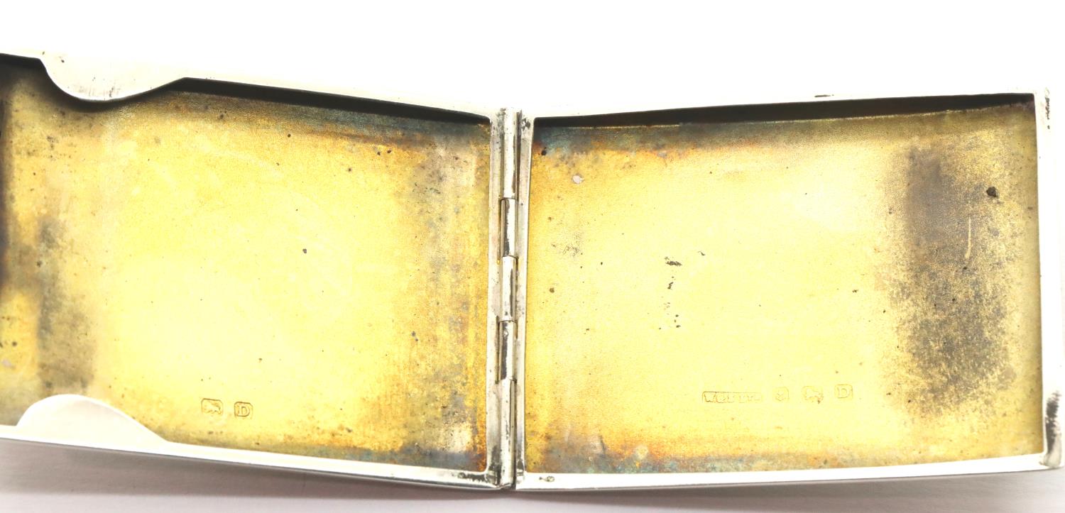 Silver match book case with gilt interior, Birmingham assay, 29g. P&P Group 1 (£14+VAT for the first - Image 3 of 3