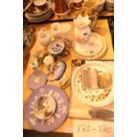 Selection of ceramics including Indian tree jug, Spode dish and Wedgwood etc. Not available for in-