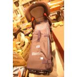 Graco Junior child's car set and a Kingswood travelling baby cot. Not available for in-house P&P.