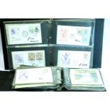 Album of stamp cards, some postally used. P&P Group 2 (£18+VAT for the first lot and £3+VAT for