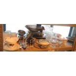 Mixed lot of items including glassware, ceramics etc. Not available for in-house P&P.