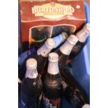 Box of mixed beers including John Smiths Tadcaster brewery Royal Wedding ale in numbered bottles