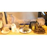 Mixed lot of items including glass, ceramics etc. Not available for in-house P&P.