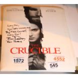 Press pack for The Crucible starring Daniel Day Lewis signed by Bruce Davidson with twenty