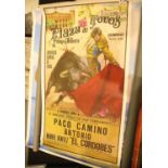 Plaza De Toros 1971 dated Spanish bullfight poster, 95 x 53 cm. P&P Group 1 (£14+VAT for the first
