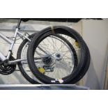 17" bicycle rim and three 14" bike tyres. Not available for in-house P&P.