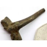 Roman Bronze age Fibula - small cloak clasp issue. P&P Group 1 (£14+VAT for the first lot and £1+VAT