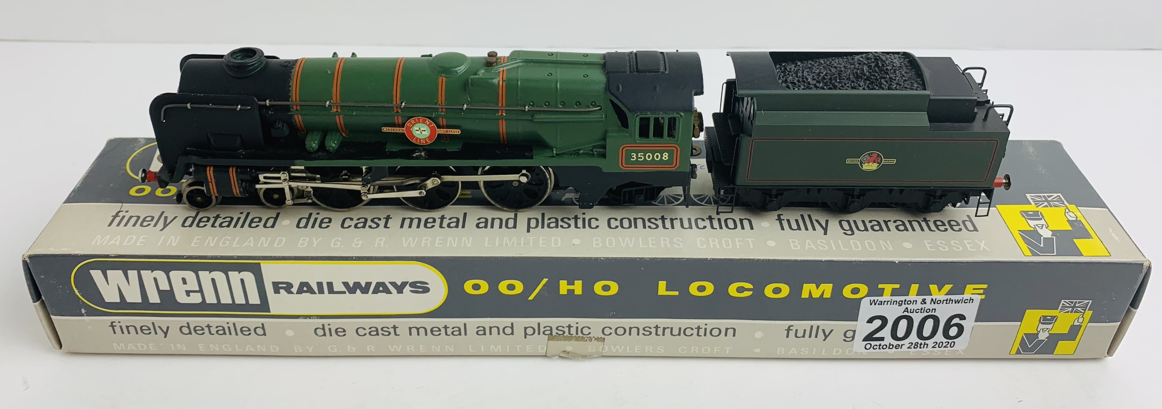 Wrenn Merchant Navy 'Orient Line' - Rename (Code 3) in W2269 Box - Hornby Super Detail Tender. P&P - Image 2 of 6