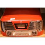 GPO Memphis retro music centre ? 3 speed turntable: 33/45/78; MP3/USB player; FM radio with remote