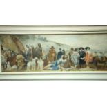 George Cattermole RWS (1800-1868) framed watercolour of a figural group including a 17thC