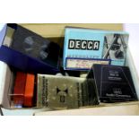 Box of vintage stereo related items. P&P Group 2 (£18+VAT for the first lot and £3+VAT for