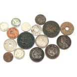 Mixed 19th and 20th century world coins. P&P Group 1 (£14+VAT for the first lot and £1+VAT for