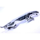 Genuine Jaguar chrome car mascot, numbered 700911WBB, L: 19 cm. P&P Group 2 (£18+VAT for the first