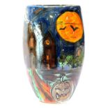 Anita Harris halloween vase, H: 19.5 cm. P&P Group 2 (£18+VAT for the first lot and £3+VAT for