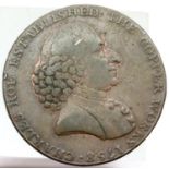 1791 Macclesfield halfpenny. P&P Group 1 (£14+VAT for the first lot and £1+VAT for subsequent lots)