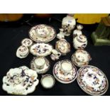 Large collection of Mason's Mandalay design ceramics including teacups and saucers, vases, plates