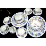 Quantity of Royal Doulton Tanglewood china in blue. Not available for in-house P&P.