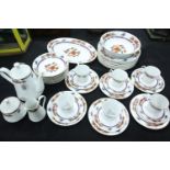 Crown Ming tea and dinner service, 38 pieces in total. Not available for in-house P&P