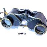 British WWII field binoculars. P&P Group 1 (£14+VAT for the first lot and £1+VAT for subsequent