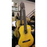 Two classical guitars, Hohner International and Chantry. Not available for in-house P&P