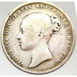 1839 - Silver Shilling of Queen Victoria. P&P Group 1 (£14+VAT for the first lot and £1+VAT for