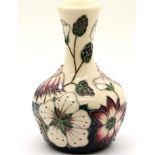 Moorcroft 4" bramble revisited vase, H: 10 cm. P&P Group 2 (£18+VAT for the first lot and £3+VAT for