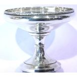 Hallmarked silver footed bowl, H: 9.5 cm, Birmingham assay. P&P Group 2 (£18+VAT for the first lot