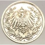 1906 - Silver Half Mark of the German Reich. P&P Group 1 (£14+VAT for the first lot and £1+VAT for