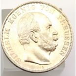 1871 - Prussia Silver 1 Thaler. P&P Group 1 (£14+VAT for the first lot and £1+VAT for subsequent