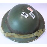 WWII artillery helmet B.E.F. P&P Group 2 (£18+VAT for the first lot and £3+VAT for subsequent lots)