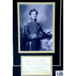 Field Marshall Fitzroy Somerset, 1st Baron Raglan, framed signature and photograph, overall, 30 x 42