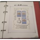 Stanley Gibbons Coronation anniversary album including 81 miniature sheets. P&P Group 1 (£14+VAT for