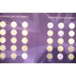 Olympic 50p collectors album - 25 coins; 5 missing. P&P Group 1 (£14+VAT for the first lot and £1+