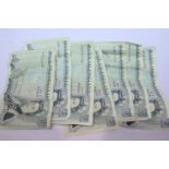 Seven Somerset £5 notes in good condition. Not available for in-house P&P