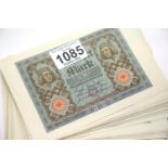 87 100 mark notes with mainly consecutive numbers, 1920. P&P Group 1 (£14+VAT for the first lot