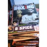 Quantity of mixed boxing magazines. Not available for in-house P&P