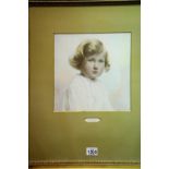 J Mallinson gilt framed watercolour portrait of a young girl Jean, 37 x 27, overall 58 x 67 cm.