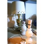 Three mixed table lamps including touch operated lamp. Not available for in-house P&P Condition