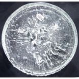 Tapio Wirkkala for Iitalla, large Scandinavian ice form Luminara design centre bowl, circa 1971,