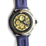 Gents Winner automatic skeleton wristwatch, working at time of lotting. P&P Group 1 (£14+VAT for the
