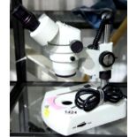 Binocular microscope, un-named. P&P Group 3 (£25+VAT for the first lot and £5+VAT for subsequent