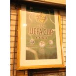 Uefa Cup Final framed and glazed print, 100 x 68 cm. Not available for in-house P&P